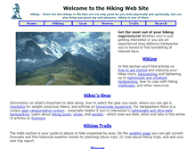 Tablet Screenshot of hikingwebsite.com